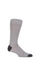 Mens 1 Pair Pantherella Hamada Cotton and Linen Blend Socks - Pewter