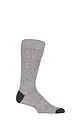 Mens 1 Pair Pantherella Hamada Cotton and Linen Blend Socks - Pewter