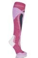 Ladies 1 Pair Bridgedale Midweight Control Fit Winter Sports Socks - Raspberry / Pink