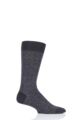 Mens 1 Pair Pantherella Daplyn Jacquard Diamond Merino Wool Socks - Black