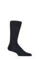Mens 1 Pair Pantherella Worthington Striped Merino Wool Socks - Navy / Tartan