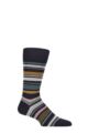 Men's 1 Pair Pantherella Hamnet Multi Stripe Merino Wool Socks - Navy