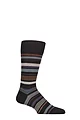 Men's 1 Pair Pantherella Hamnet Multi Stripe Merino Wool Socks - Black