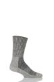 Mens 1 Pair Bridgedale Comfort Trekker Socks For All Day Trekking and Hiking - Stone Grey