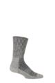 Mens 1 Pair Bridgedale Comfort Trekker Socks For All Day Trekking and Hiking - Stone Grey