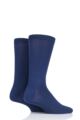 Mens and Women's 2 Pair Bridgedale Thermal Liners For Extra Warmth And Dryness Next To Skin - Navy