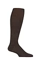 Mens 1 Pair Pantherella Merino Wool Rib Knee High Socks - Dark Brown