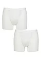 Mens 2 Pack Falke Daily Comfort Cotton Boxer Briefs - White