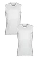 Mens 2 Pack Falke Daily Comfort Cotton Muscle Shirt - White