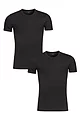 Mens 2 Pack Falke Daily Comfort Cotton Crew Neck T-Shirt - Black