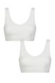 Women's 2 Pack Falke Daily Comfort Cotton Bralette - White