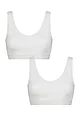 Women's 2 Pack Falke Daily Comfort Cotton Bralette - White