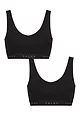 Women's 2 Pack Falke Daily Comfort Cotton Bralette - Black