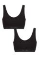 Women's 2 Pack Falke Daily Comfort Cotton Bralette - Black