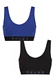 Women's 2 Pack Falke Daily Comfort Cotton Bralette - Blue and Black