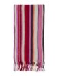 Unisex Great and British Knitwear 100% Lambswool Striped Fringed Scarf. Made in Scotland - Cabaret