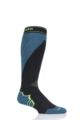 Mens 1 Pair Bridgedale Merino Endurance Midweight Ski Socks - Black / Green
