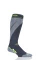 Mens 1 Pair Bridgedale Merino Endurance Midweight Ski Socks - Gunmetal / Stone