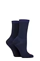 Women's 2 Pair Bridgedale Coolmax Liners For Extra Comfort And Dryness - Navy