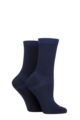 Ladies 2 Pair Bridgedale Coolmax Liners For Extra Comfort And Dryness - Navy