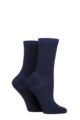 Women's 2 Pair Bridgedale Coolmax Liners For Extra Comfort And Dryness - Navy