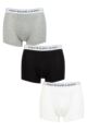 Mens 3 Pair Ralph Lauren Stretch Cotton Classic Trunks - Heather / Black / White