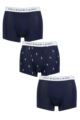 Mens 3 Pair Ralph Lauren Stretch Cotton Classic Trunks - Navy / Navy / Navy