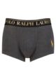 Mens 1 Pair Ralph Lauren Stretch Cotton Classic Trunks - Windsor Heather Gold