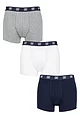 Mens 3 Pack CR7 Cotton Trunks - Grey/White/Navy