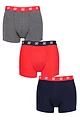 Mens 3 Pack CR7 Cotton Trunks - Grey/Red/Navy