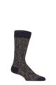 Men's 1 Pair Pantherella Cromford Merino Wool Textured Cable Leisure Socks - Navy Mix