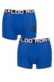 Boys 2 Pack CR7 Cotton Boxer Shorts - Blue/Black CR7