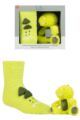 Boys and Girls 1 Pair Totes Super Soft Slipper Socks With Plush Toy - Dinosaur
