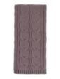 Women's Great and British Knitwear 100% Cashmere Cable Knit Scarf. Made In Scotland - Clay