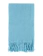 Ladies and Mens Great and British Knitwear 100% Cashmere Plain Knit Scarf With Fringe - Tropical
