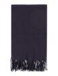 Ladies and Mens Great and British Knitwear 100% Cashmere Plain Knit Scarf With Fringe - Eggplant