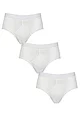 Mens 3 Pack Glenmuir Cotton High Rise Briefs - White