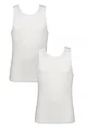 Mens 2 Pack Glenmuir 100% Combed Cotton Vest - White