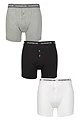 Mens 3 Pack Glenmuir William Button Front Cotton Boxer Shorts - Assorted