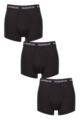Mens 3 Pack Glenmuir 95% Modal Hipster Trunks - Black