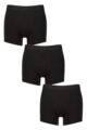Mens 3 Pack Glenmuir Cotton and Modal Blend Trunks - Black
