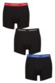 Mens 3 Pack Glenmuir Cotton and Modal Blend Trunks - Black / Blue / Red