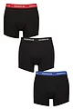 Mens 3 Pack Glenmuir Cotton and Modal Blend Trunks - Black / Blue / Red