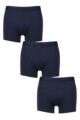 Mens 3 Pack Glenmuir Cotton and Modal Blend Trunks - Navy