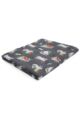 1 Pack Heat Holders 1.7 TOG Oversized Cat Pattern Blanket - Black