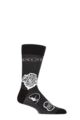 SOCKSHOP Music Collection 1 Pair AC/DC Cotton Socks - Icons Black