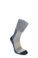 Mens 1 Pair Bridgedale Active Light Hiker Cotton and Coolmax Socks For Summer Hiking - Indigo