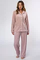 Women's 1 Pack Heat Holders Soul Warming Cosy Pyjama Set - Dusky Pink