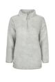 Women's 1 Pack Heat Holders Teddy Bear 1/4 Zip Hoodie - Grey