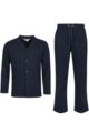 Mens 1 Pack Heat Holders Soul Warming Pyjama Set - Navy